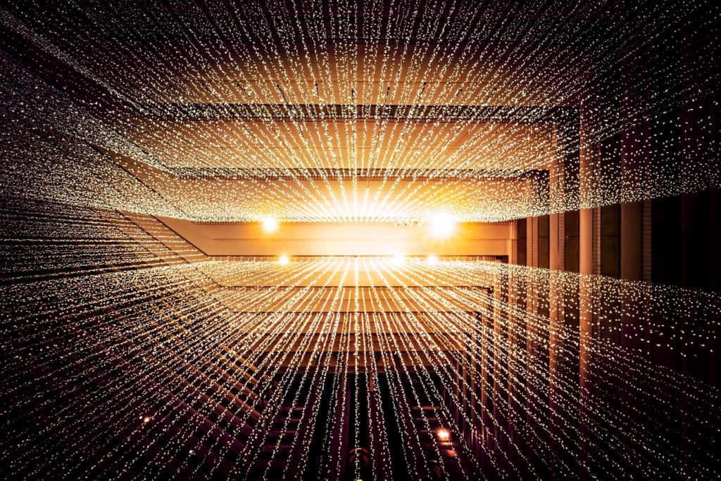 Big data visualization with lines of lights