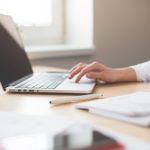 A hiring manager conducting a video chat remote interview