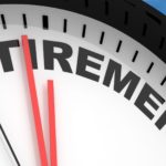 Image of word retirement in a clock